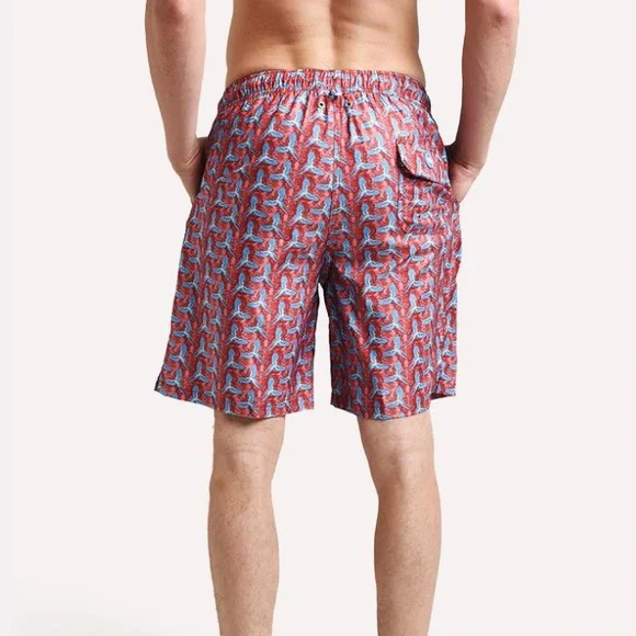 Peter Millar Red Birds Of Paradise Swim TrunksMEDIUM
